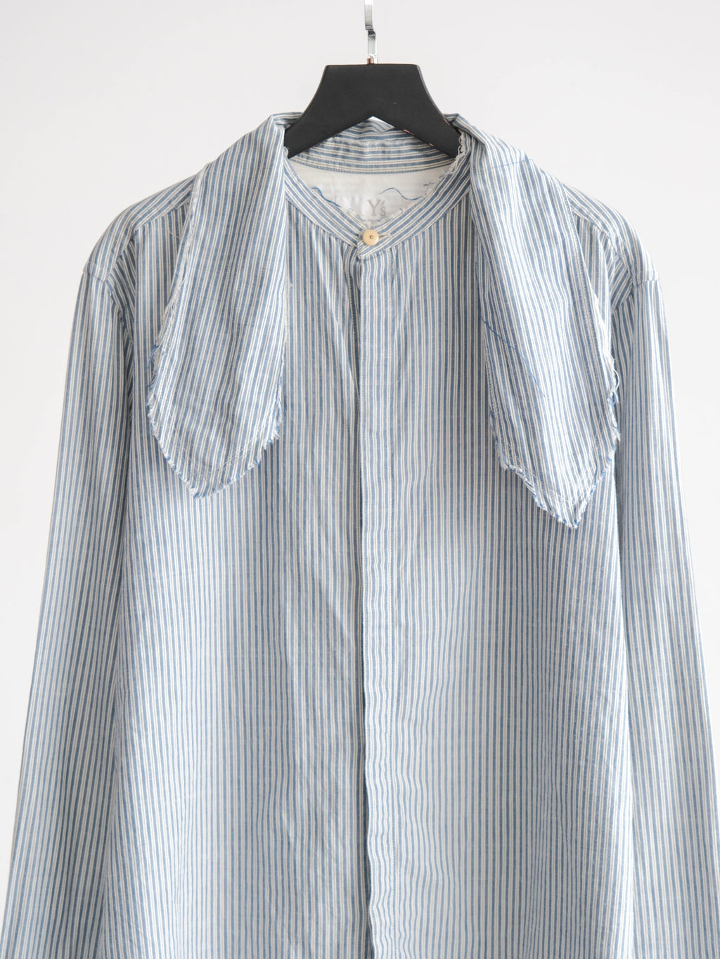 SS2017 YOHJI YAMAMOTO STRIPES BLUE Y'S LS SHIRT