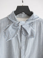 SS2017 YOHJI YAMAMOTO STRIPES BLUE Y'S LS SHIRT
