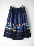SS2018 ISSEY MIYAKE ME PLEATED NAVY TARTAN SKIRT