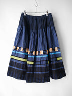 SS2018 ISSEY MIYAKE ME PLEATED NAVY TARTAN SKIRT