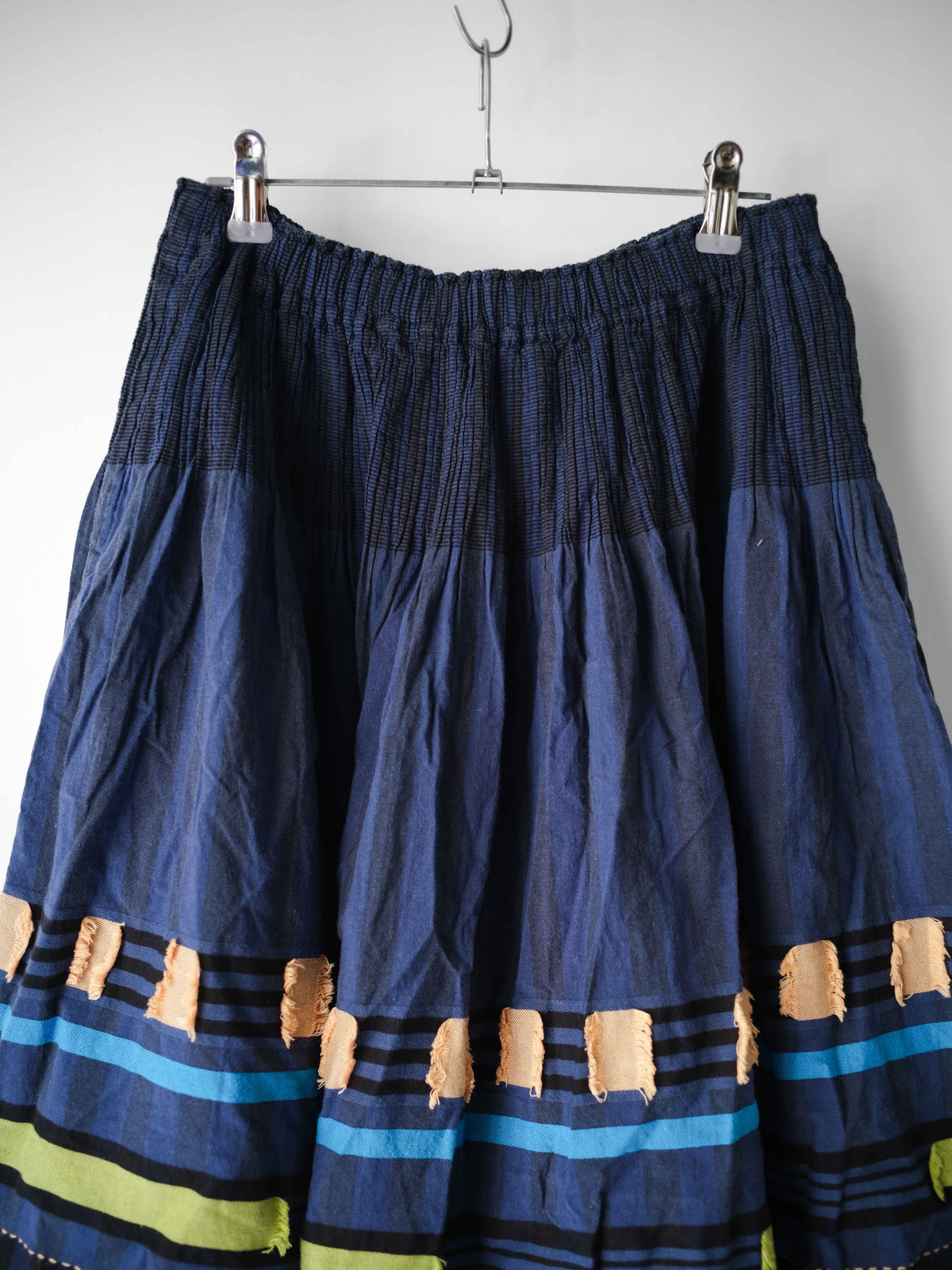 SS2018 ISSEY MIYAKE ME PLEATED NAVY TARTAN SKIRT