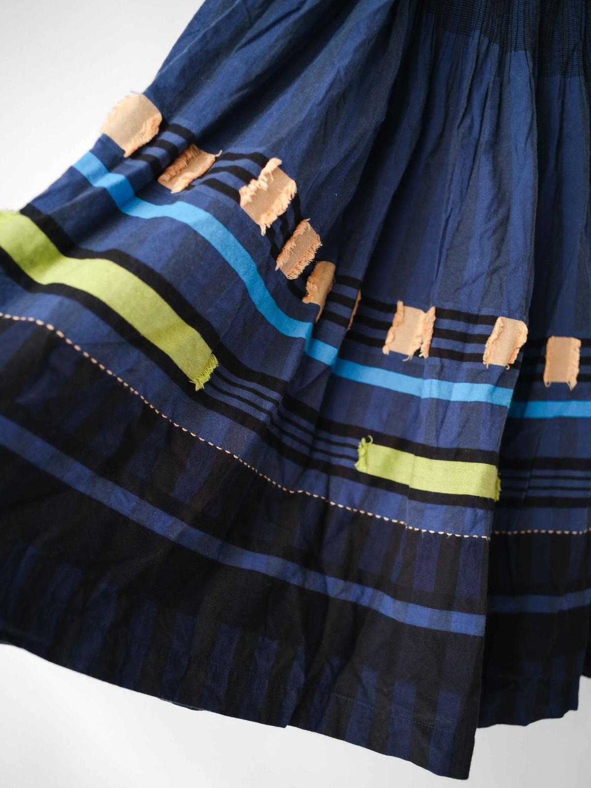 SS2018 ISSEY MIYAKE ME PLEATED NAVY TARTAN SKIRT