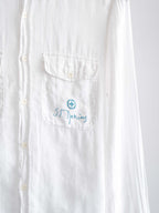 STONE ISLAND WHITE POCKET LS SHIRT