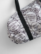 STUSSY WHITE NYLON/ DUFFEL BAG