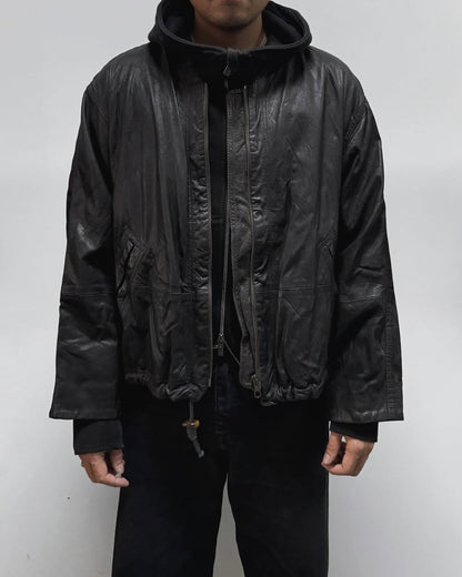 1990s EMPORIO ARMANI LEATHER JACKET