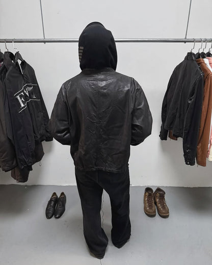 1990s EMPORIO ARMANI LEATHER JACKET