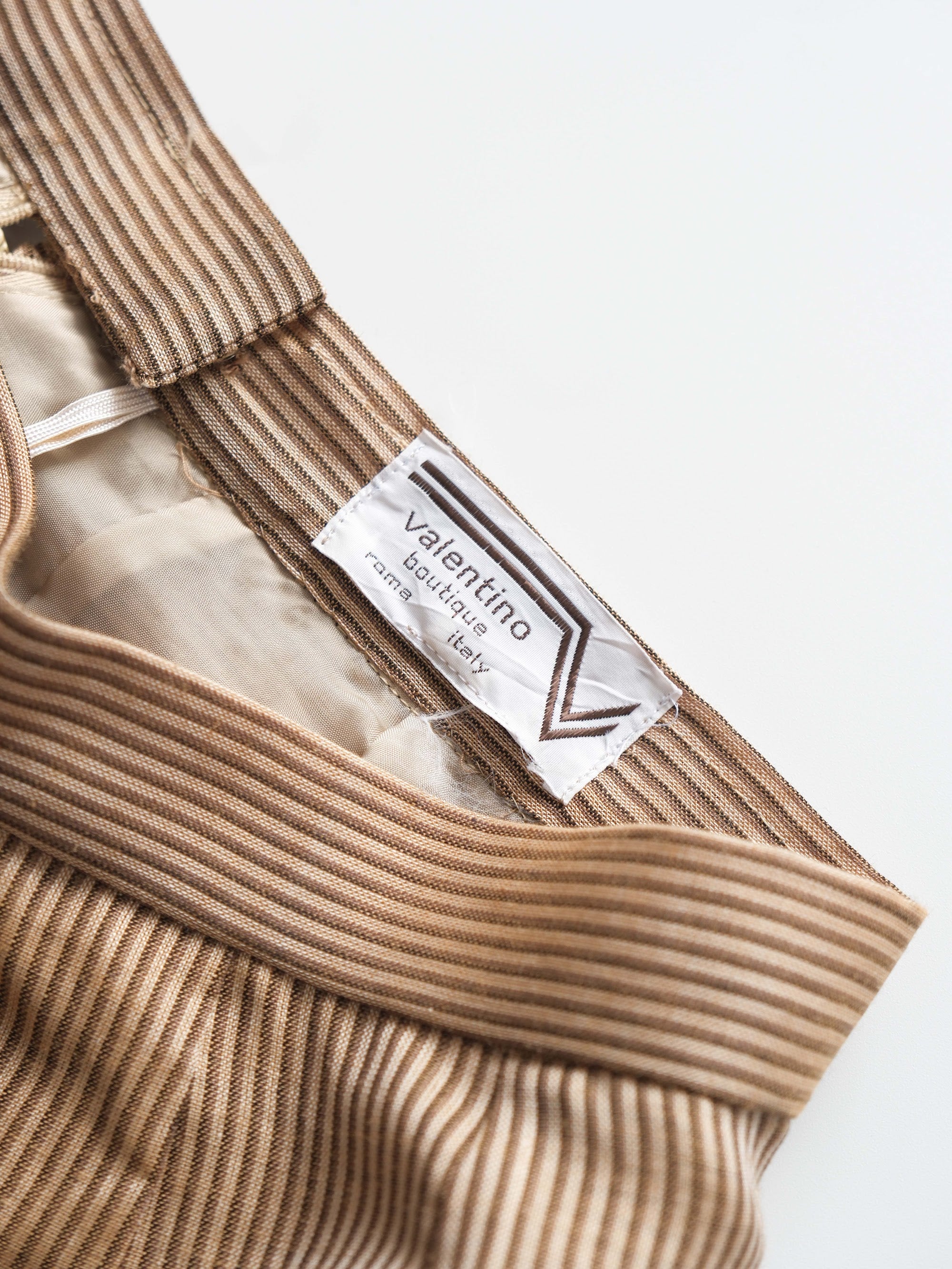 VALENTINO  STRIPES BEIGE SKIRT