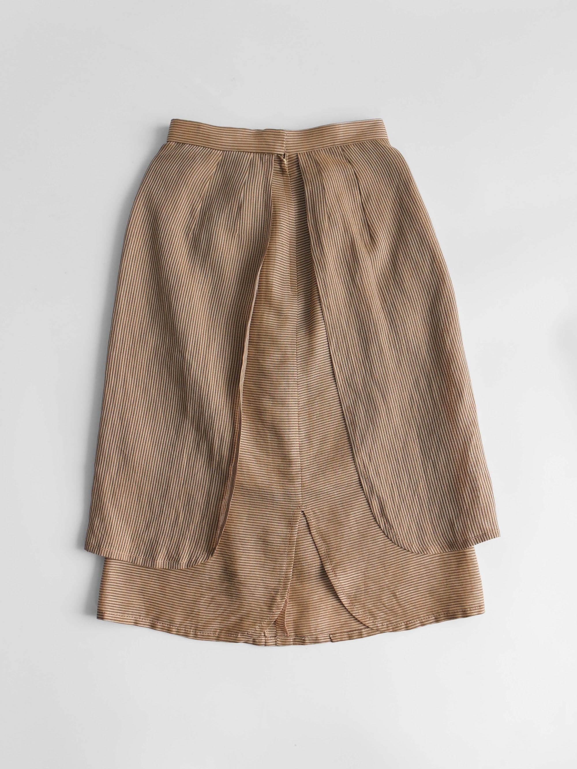 VALENTINO  STRIPES BEIGE SKIRT