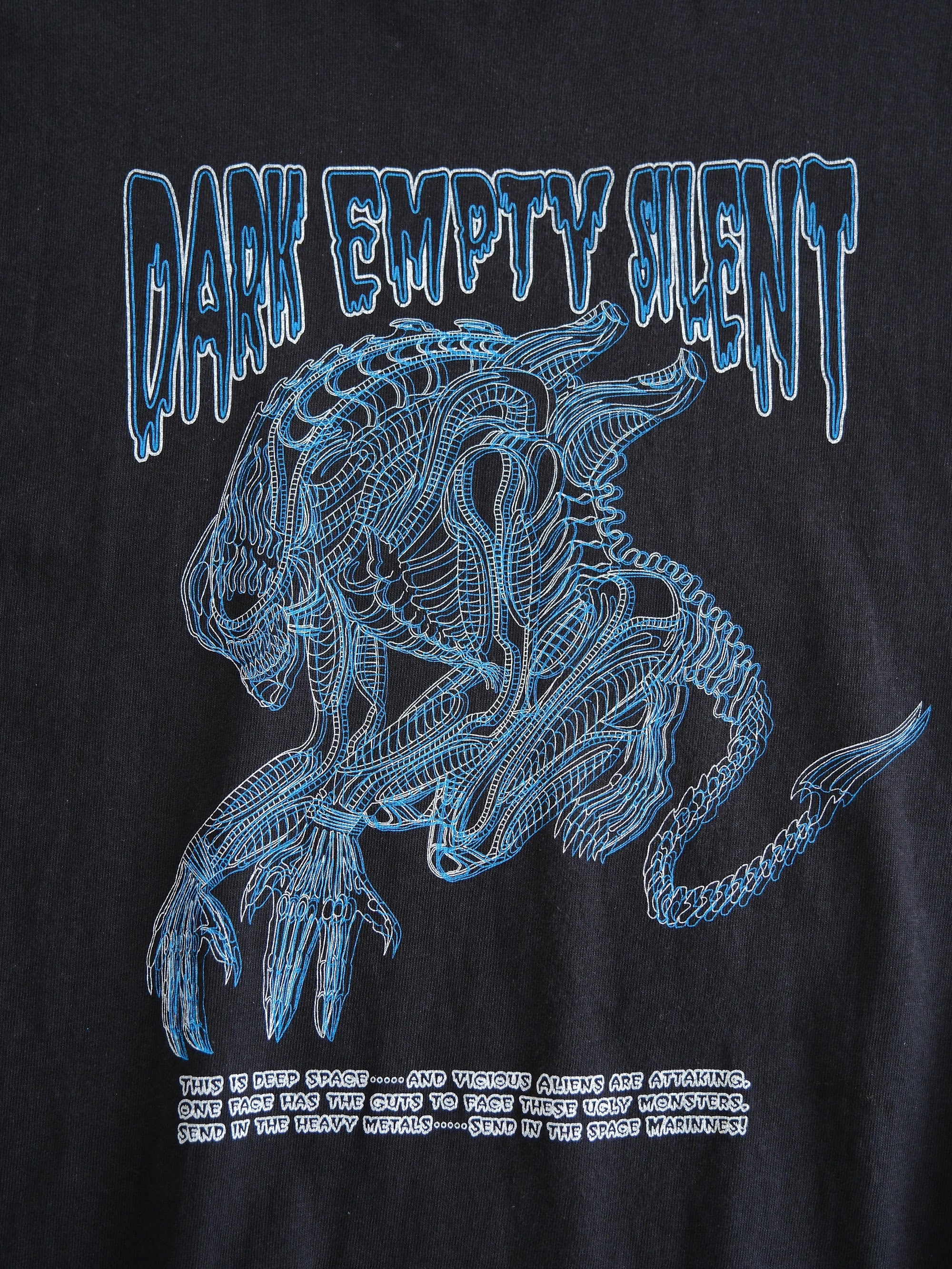 VINTAGE BLACK ALIEN "DARK EMPTY SPACE" MOVIE PROMO T-SHIRT