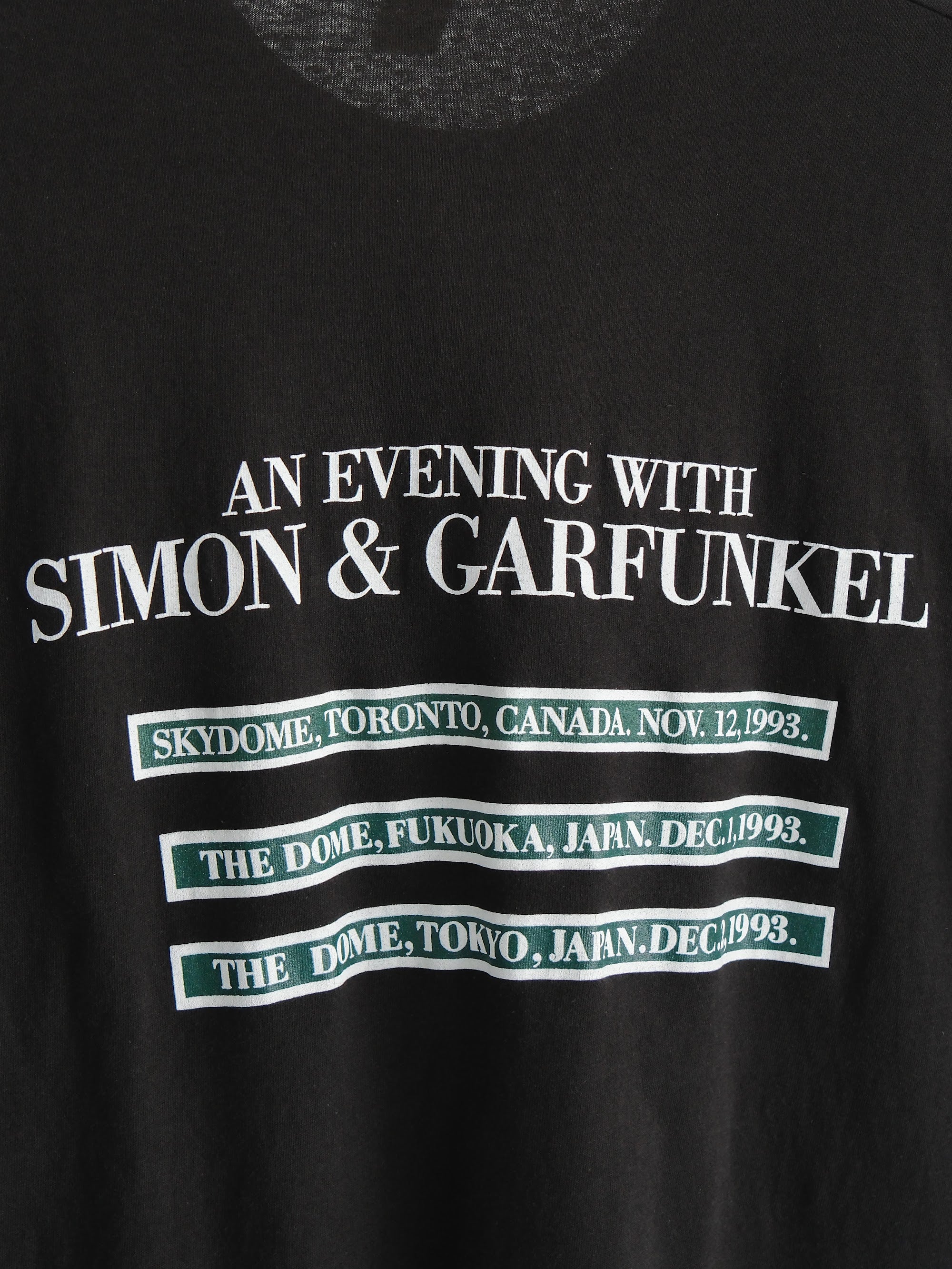VINTAGE BLACK AN EVENING WITH SIMON & GARFUNKEL T-SHIRT