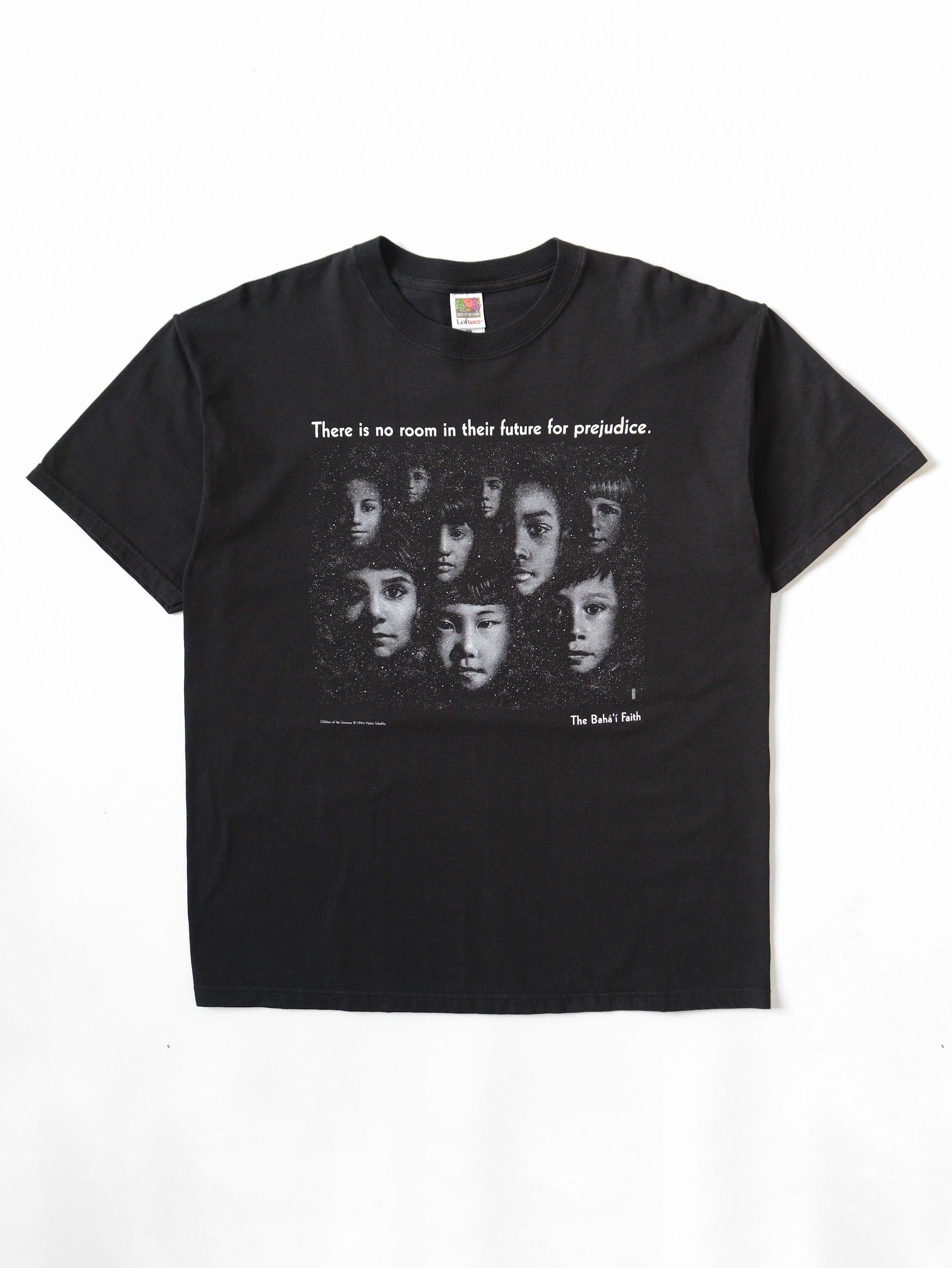 VINTAGE BLACK BAHA'SI FAITH PREJUDICE T-SHIRT