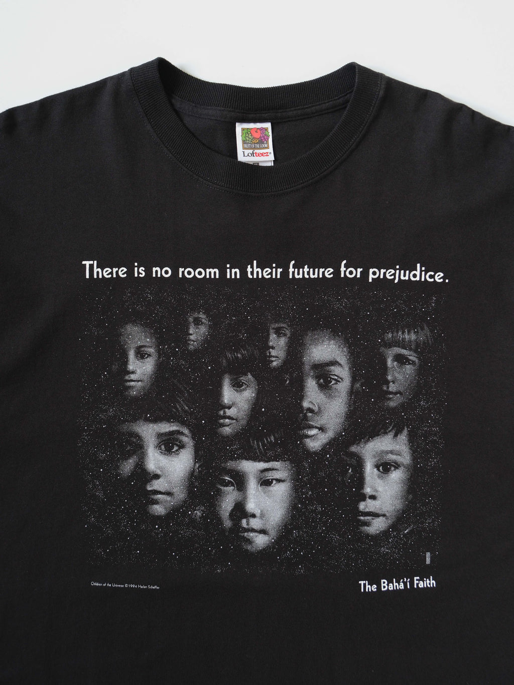VINTAGE BLACK BAHA'SI FAITH PREJUDICE T-SHIRT