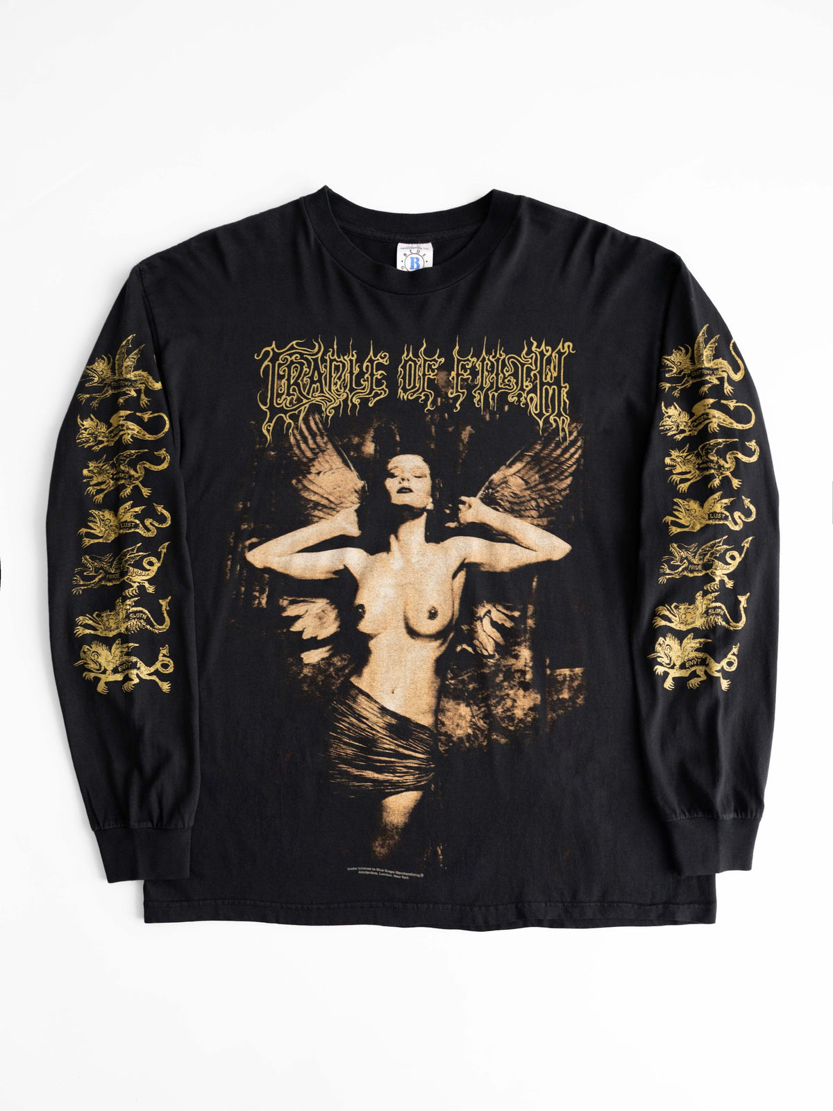 VINTAGE BLACK CRADLE OF FILTH MARTYRED FOR A MORTAL SIN LS T-SHIRT