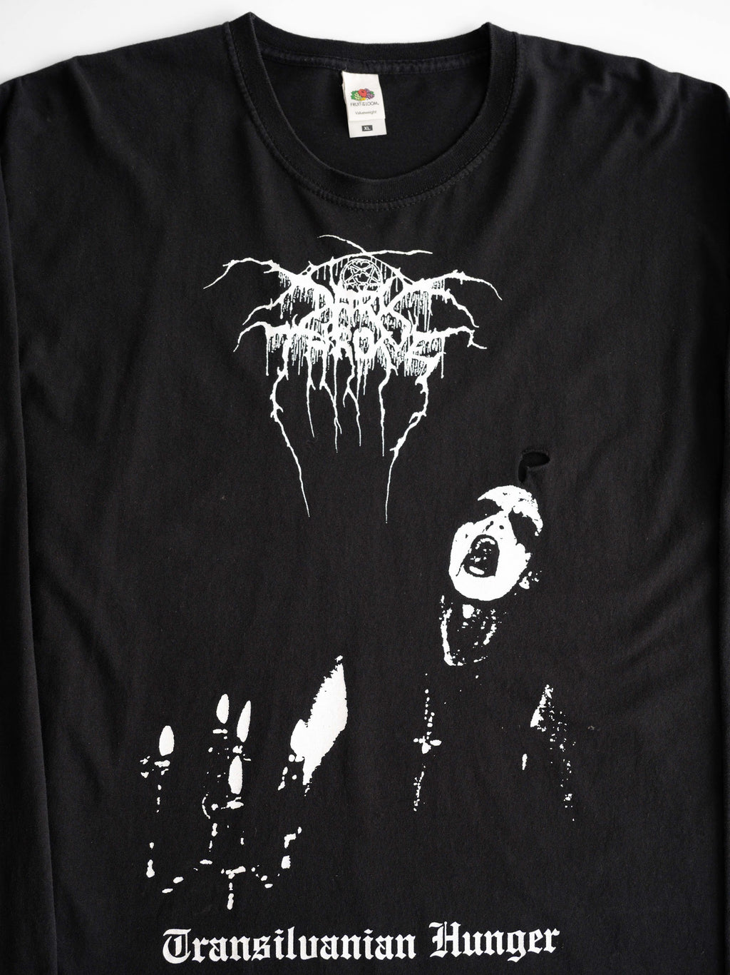 VINTAGE BLACK DARKTHRONE " TRANSILVANIAN HUNGER "  LS T-SHIRT