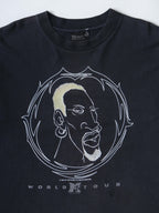 VINTAGE BLACK DENNIS RODMAN MYV WORLD TOUR PROMO T-SHIRT