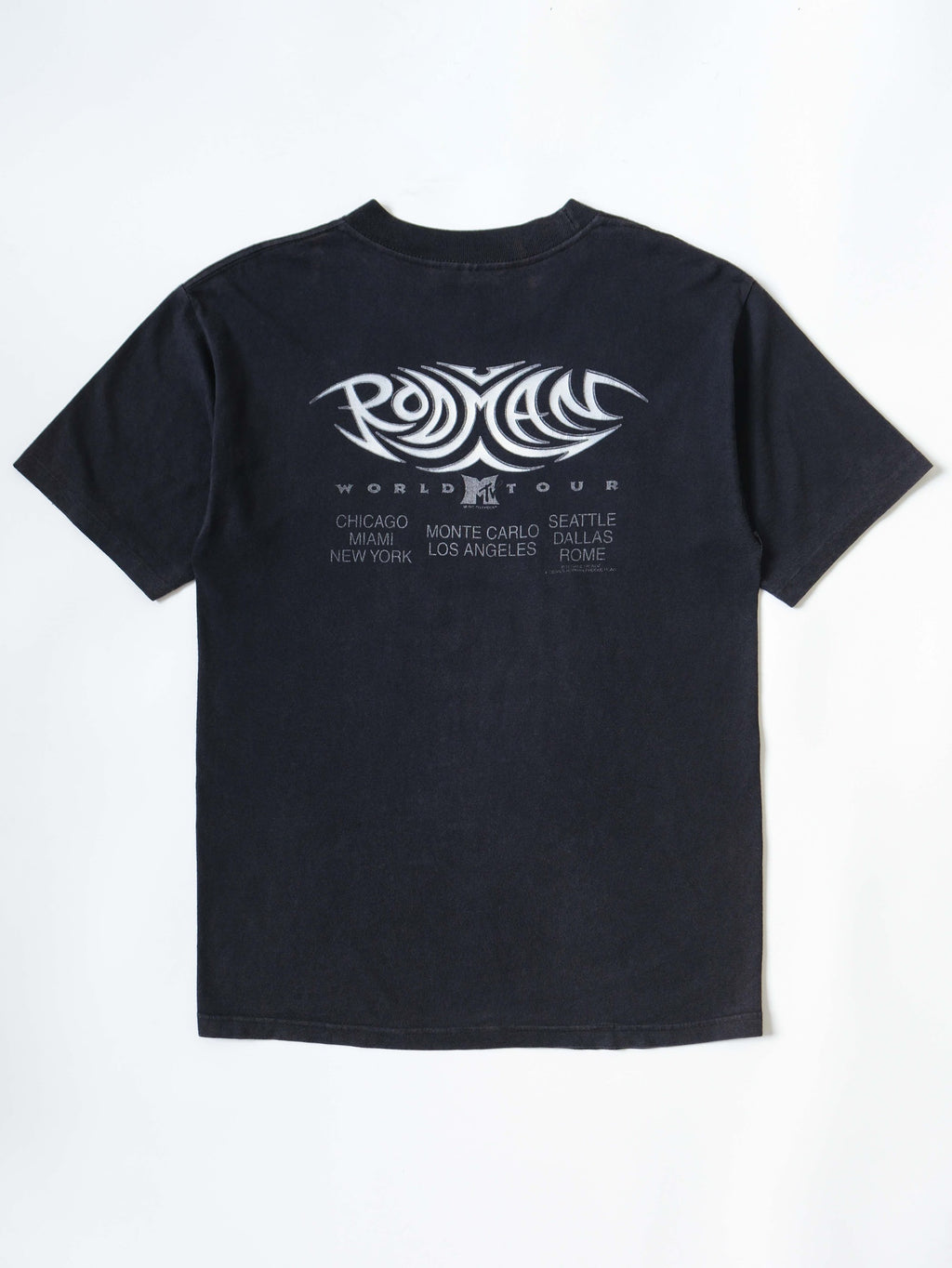 VINTAGE BLACK DENNIS RODMAN MYV WORLD TOUR PROMO T-SHIRT