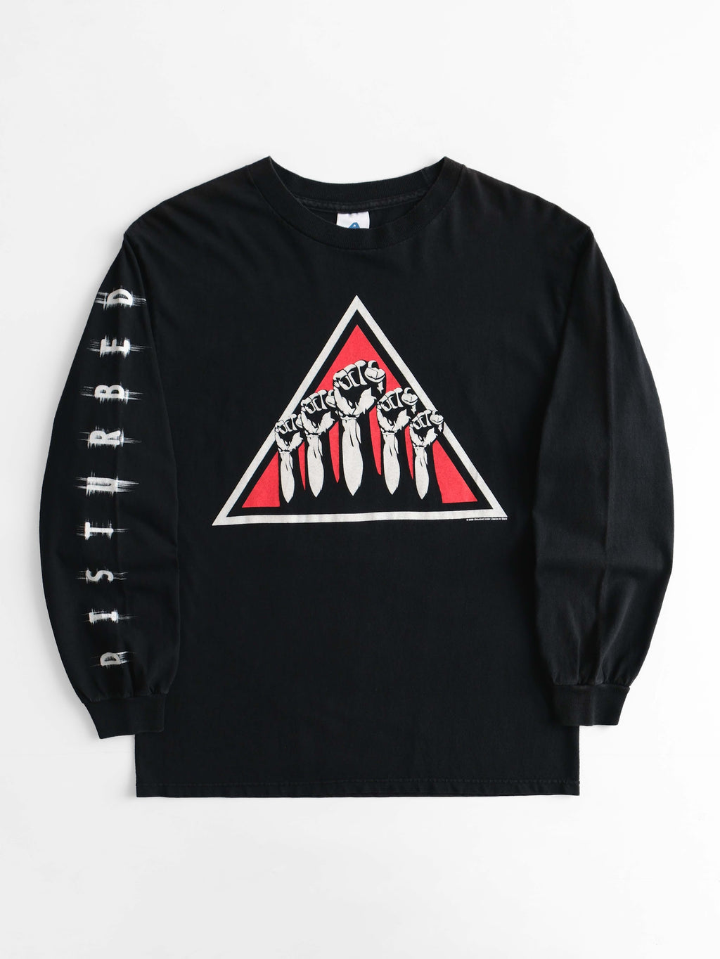 VINTAGE BLACK DISTURBED LS T-SHIRT