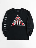 VINTAGE BLACK DISTURBED LS T-SHIRT