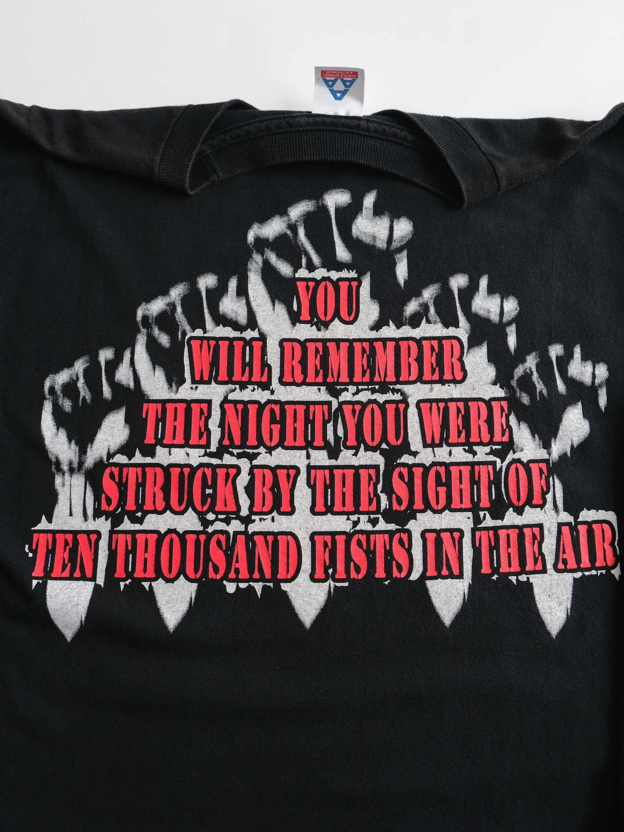 VINTAGE BLACK DISTURBED LS T-SHIRT
