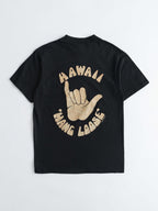 VINTAGE BLACK HAWAII 'HANG LOOSE' T-SHIRT