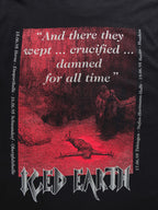VINTAGE BLACK ICED EARTH "BURNT OFFERINGS" ROCK BAND T-SHIRT