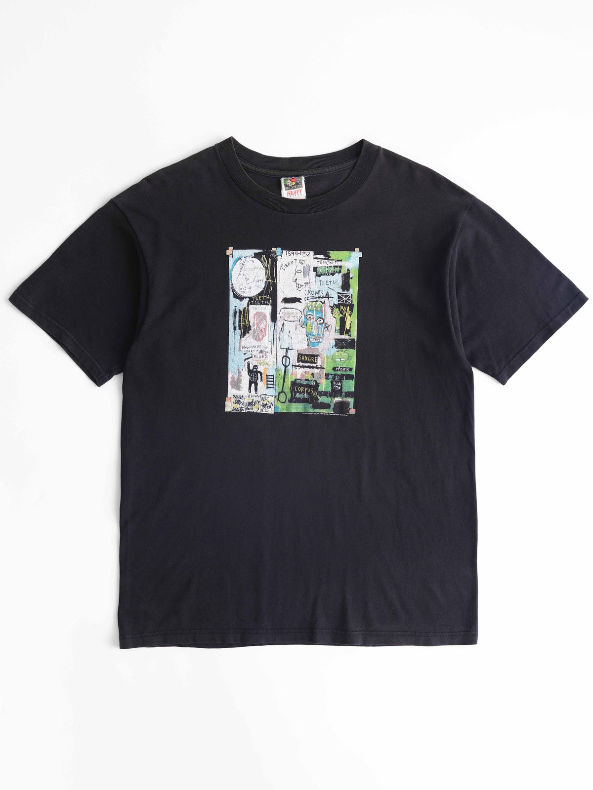 VINTAGE BLACK IN ITALIAN BY JEAN-MICHEL BASQUIAT T-SHIRT