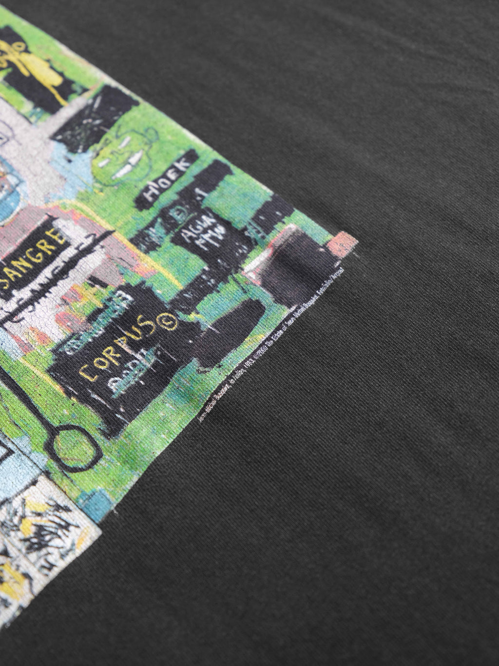 VINTAGE BLACK IN ITALIAN BY JEAN-MICHEL BASQUIAT T-SHIRT