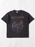 VINTAGE BLACK IRON MAIDEN IN ENGLAND TOUR PROMO T-SHIRT