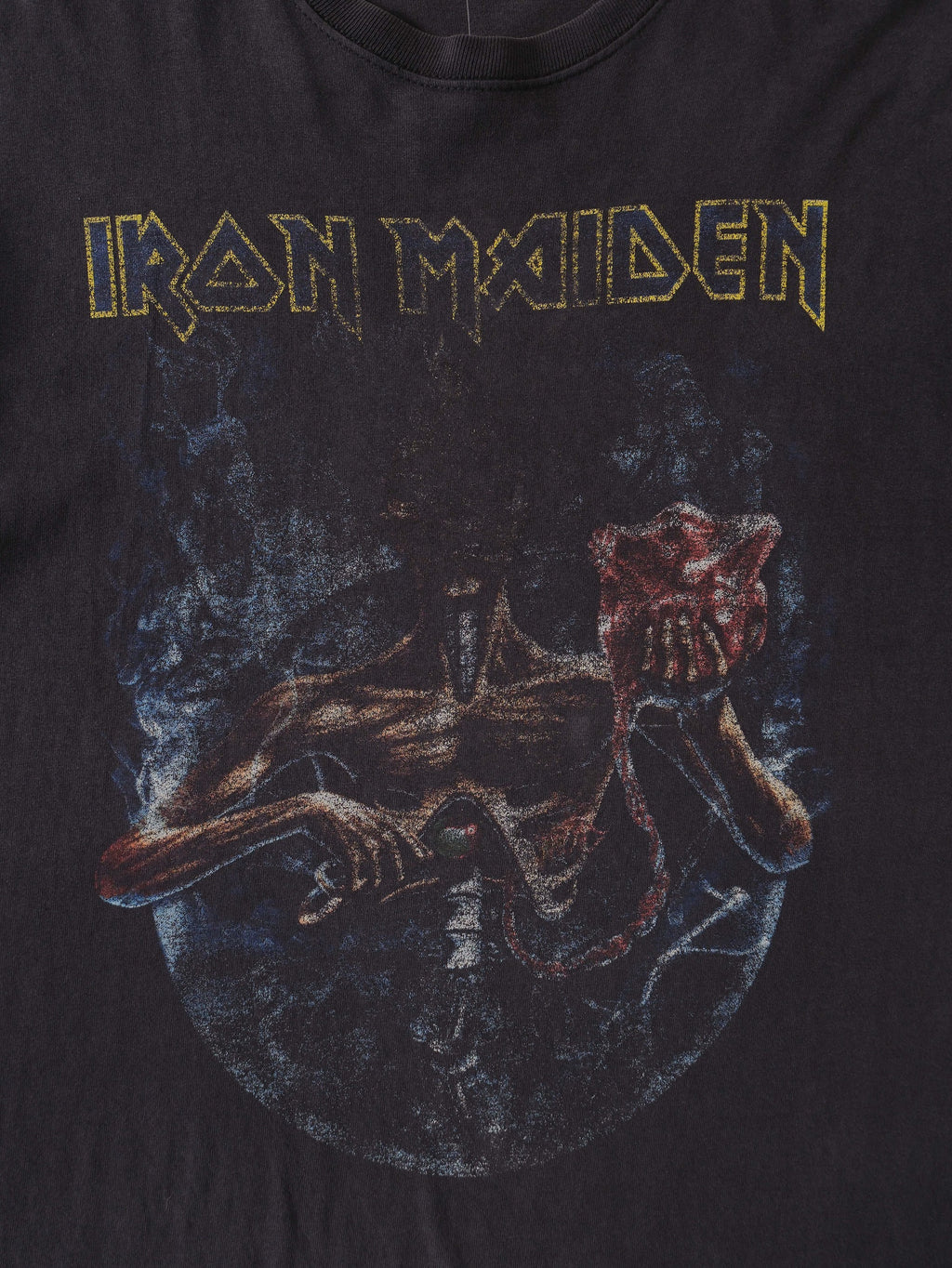 VINTAGE BLACK IRON MAIDEN IN ENGLAND TOUR PROMO T-SHIRT