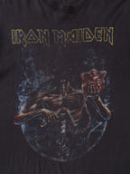 VINTAGE BLACK IRON MAIDEN IN ENGLAND TOUR PROMO T-SHIRT