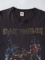 VINTAGE BLACK IRON MAIDEN IN ENGLAND TOUR PROMO T-SHIRT