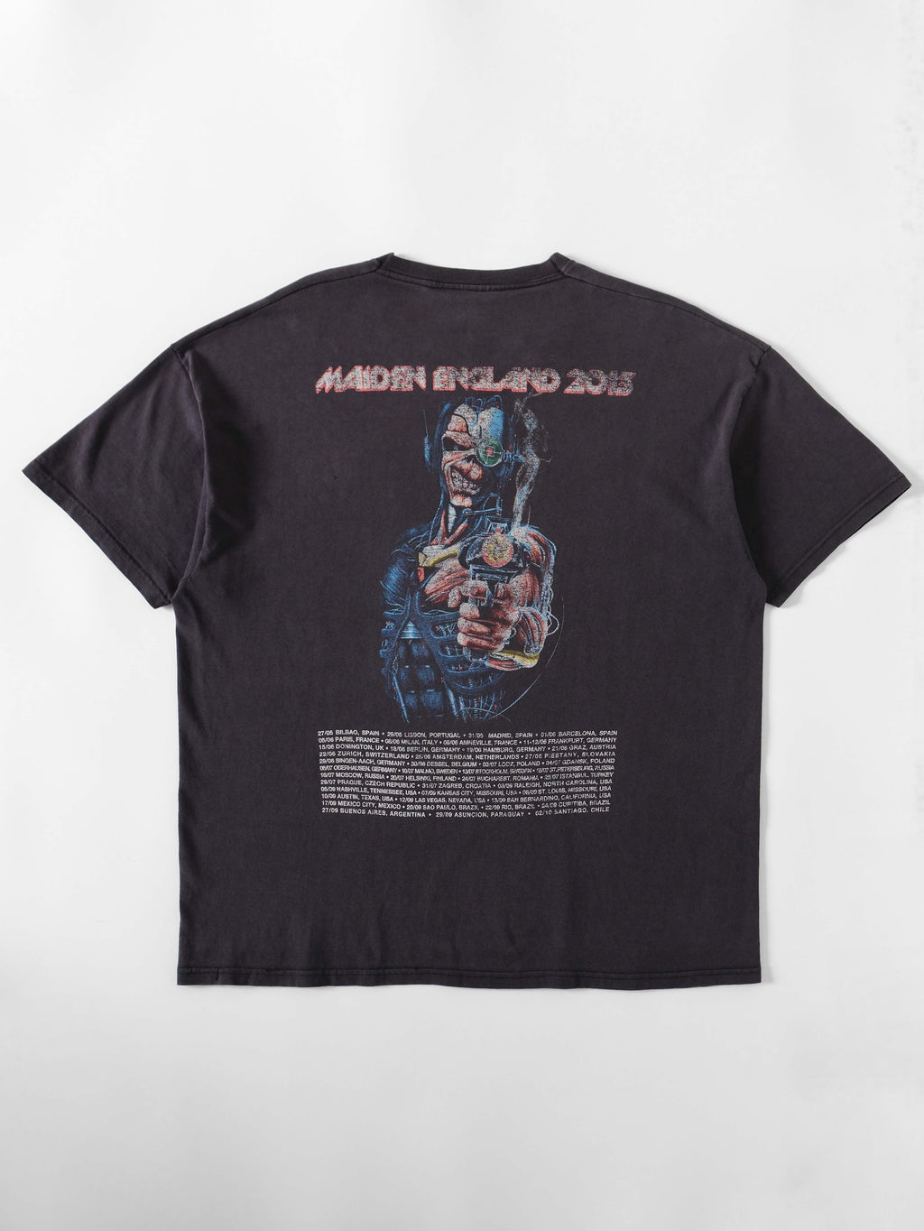 VINTAGE BLACK IRON MAIDEN IN ENGLAND TOUR PROMO T-SHIRT