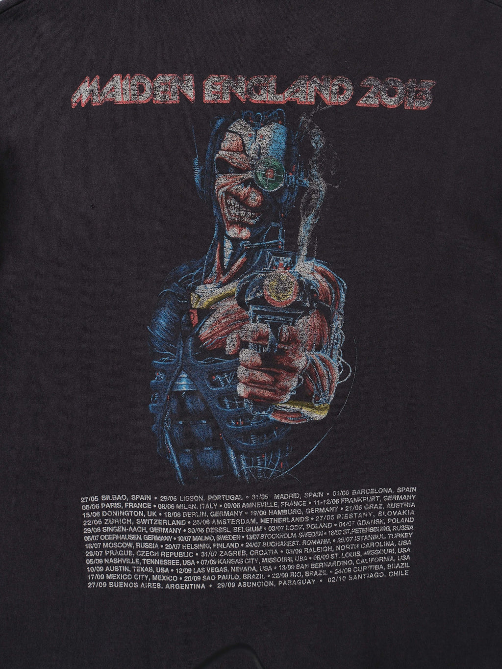 VINTAGE BLACK IRON MAIDEN IN ENGLAND TOUR PROMO T-SHIRT