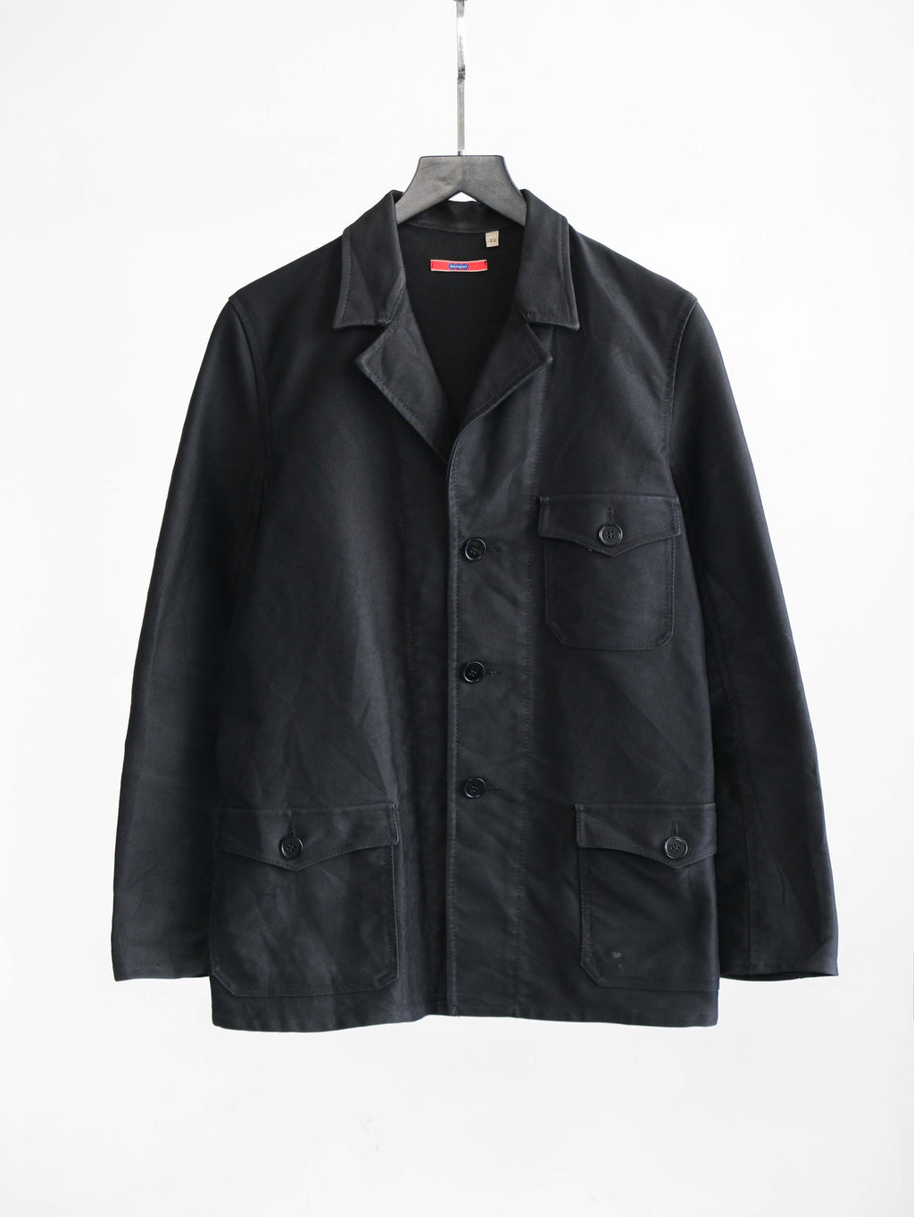 VINTAGE BLACK KEMPEL GERMANY MOLE SKIN JACKET