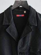 VINTAGE BLACK KEMPEL GERMANY MOLE SKIN JACKET