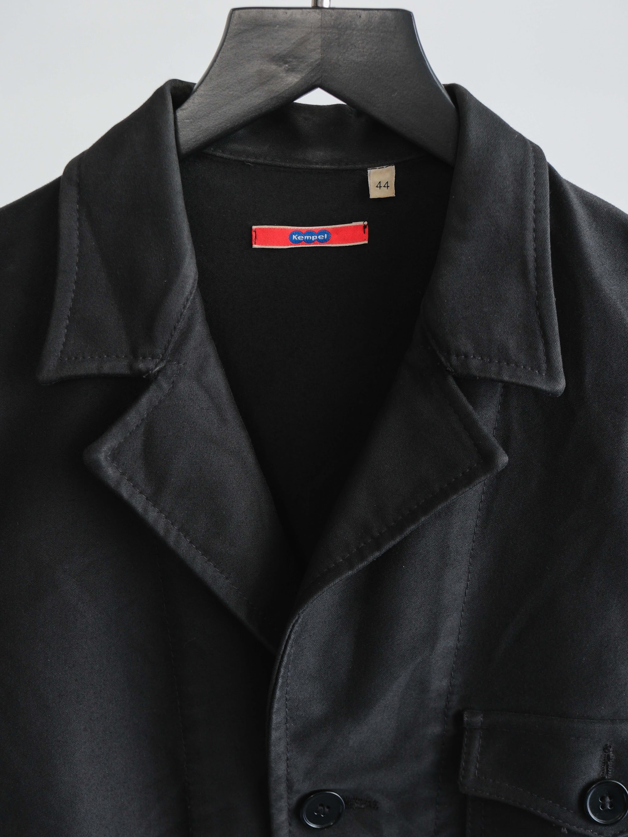 VINTAGE BLACK KEMPEL GERMANY MOLE SKIN JACKET