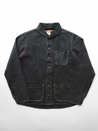 VINTAGE BLACK " KINOSHO HAMPU " CANVAS CHORE JACKET