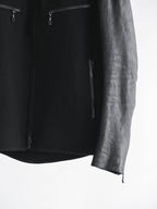 VINTAGE BLACK KIRYUYRIK WOOL/LEATHER JACKET