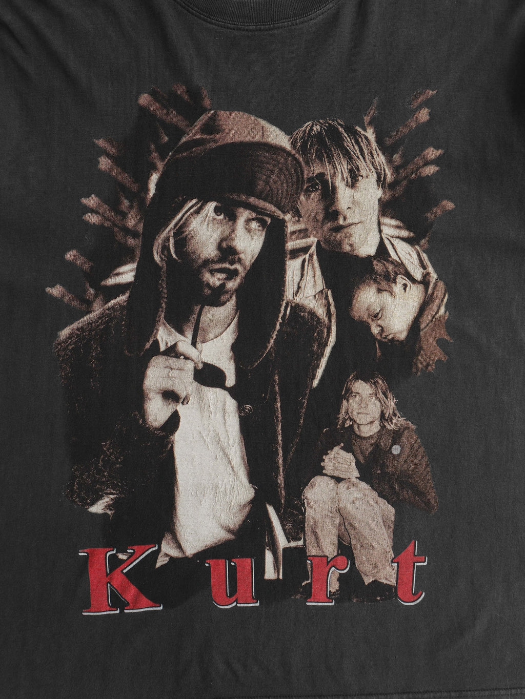 VINTAGE BLACK KURT COBAIN "SUICIDE NOTE" T-SHIRT