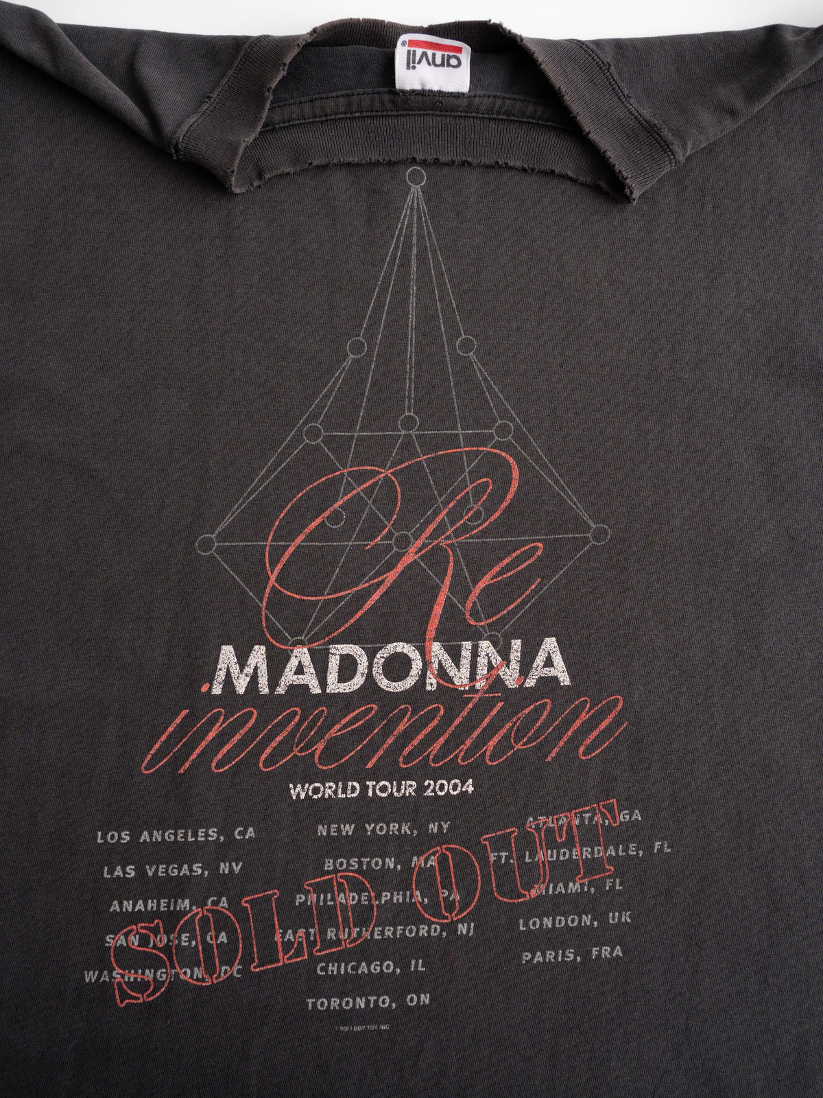 VINTAGE BLACK MADONA RE-INVENTION WORLD TOUR T-SHIRT