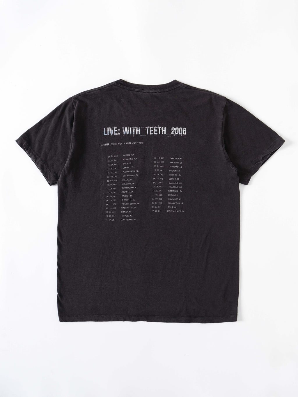 VINTAGE BLACK NINE INCH NAILS " LIVE WITH TEETH " TOUR T-SHIRT