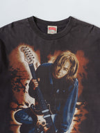 VINTAGE BLACK NIRVANA " KURT COBAIN " BOOTLEG T-SHIRT
