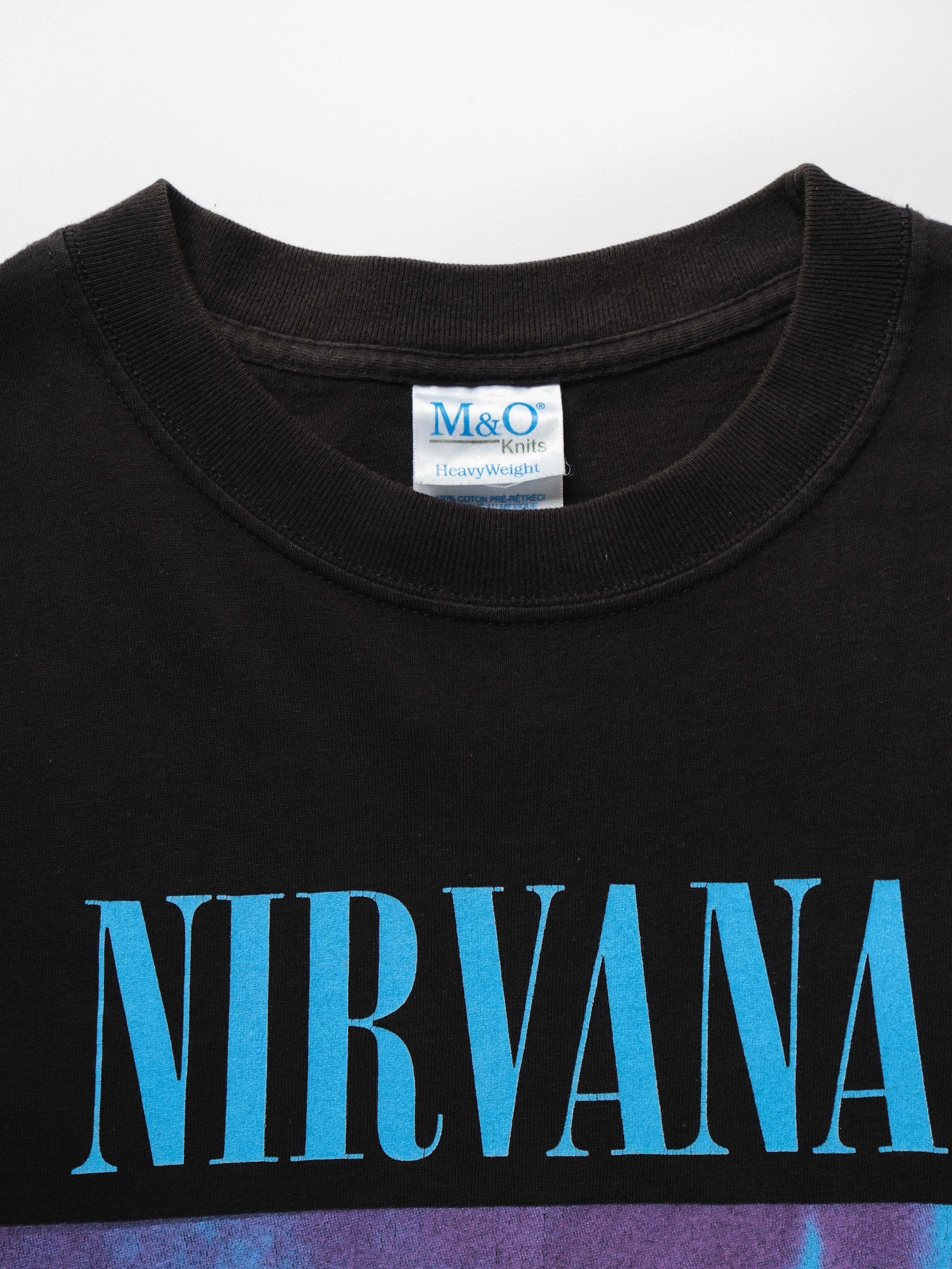 VINTAGE BLACK NIRVANA "SILVER" ROCK SINGLE T-SHIRT