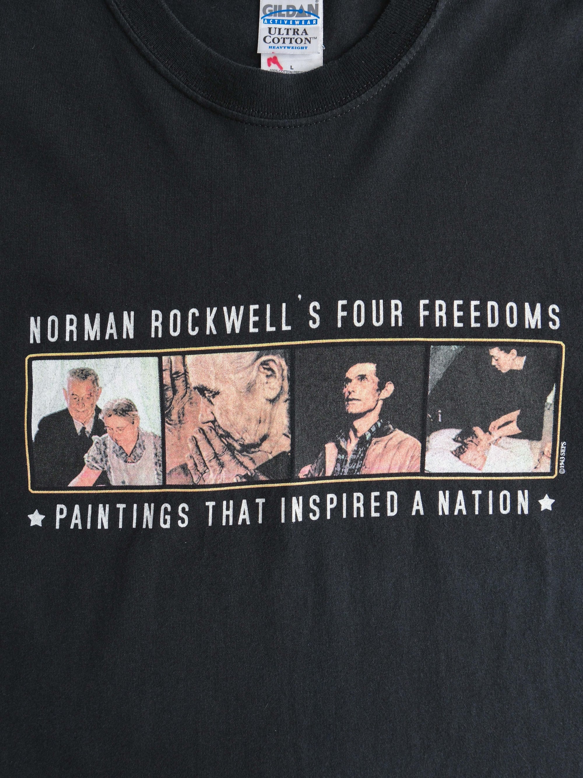 VINTAGE BLACK NORMAN ROCKWELL'S T-SHIRT