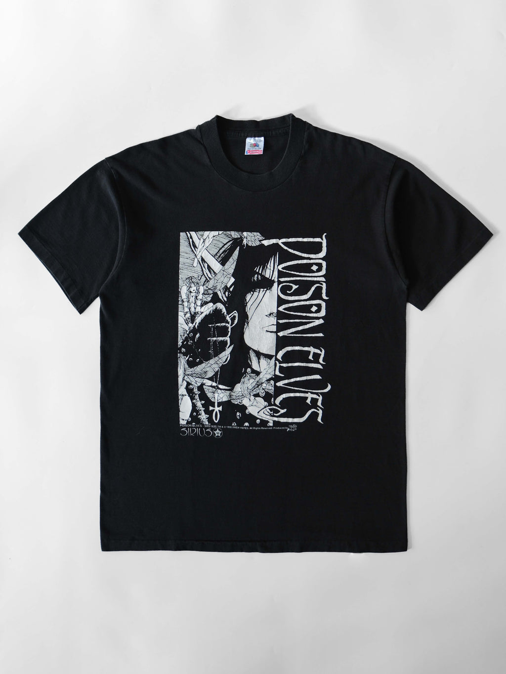 VINTAGE BLACK " POISON ELVES " COMIC PROMO T-SHIRT