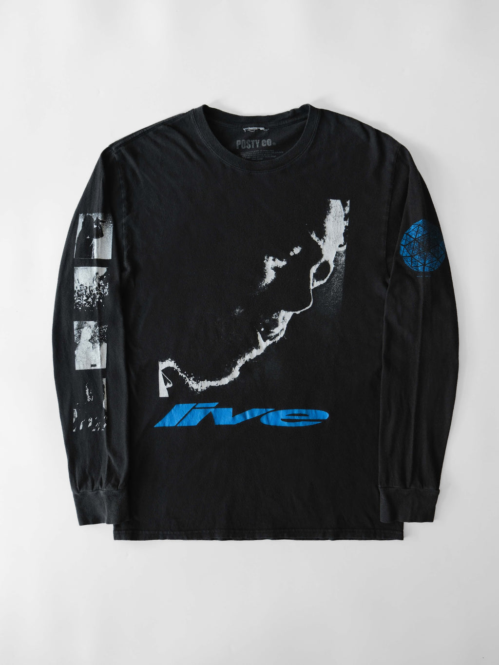 VINTAGE BLACK POST MALONE " LIVE TOUR " LS T-SHIRT