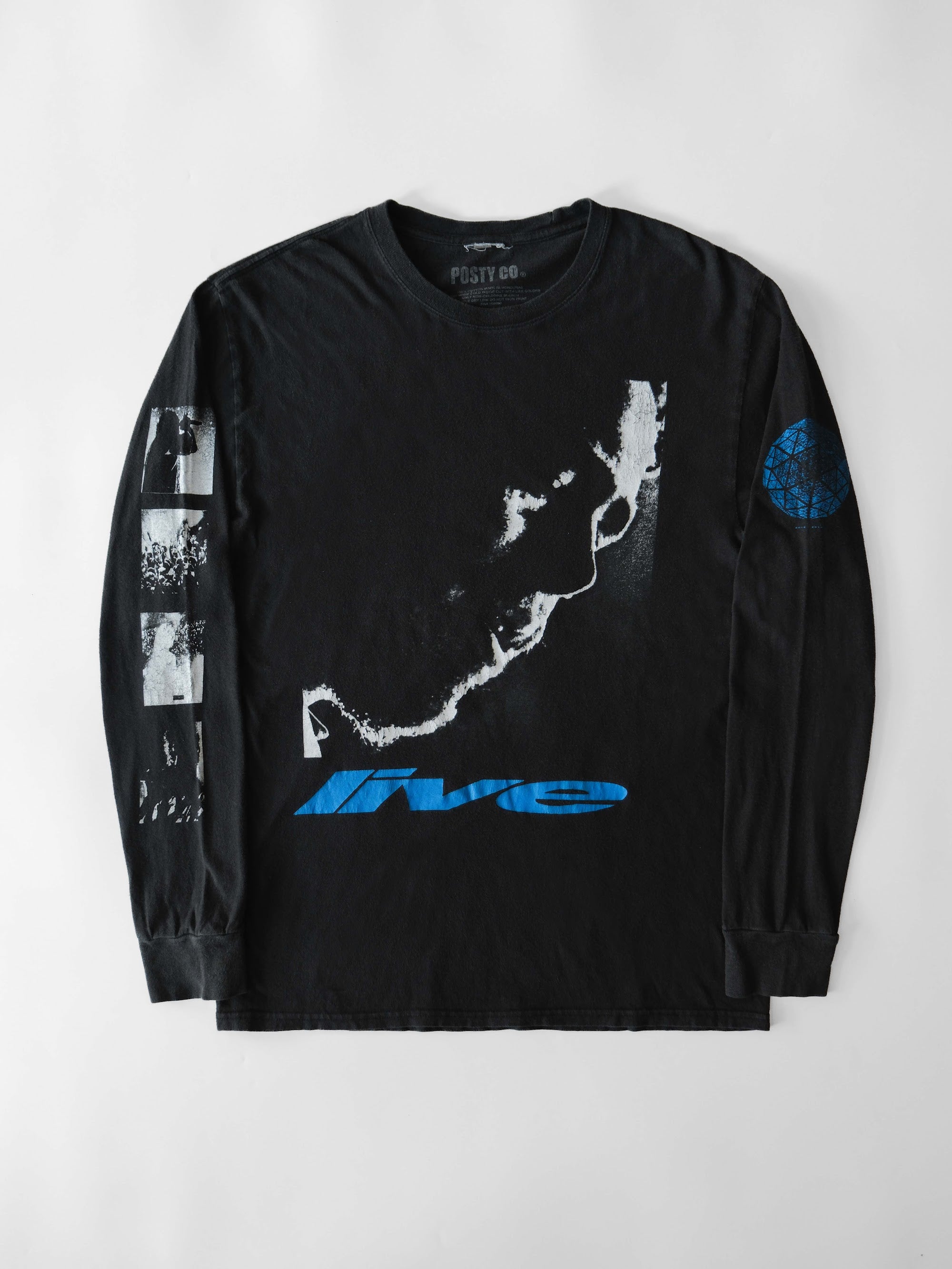 VINTAGE BLACK POST MALONE " LIVE TOUR " LS T-SHIRT