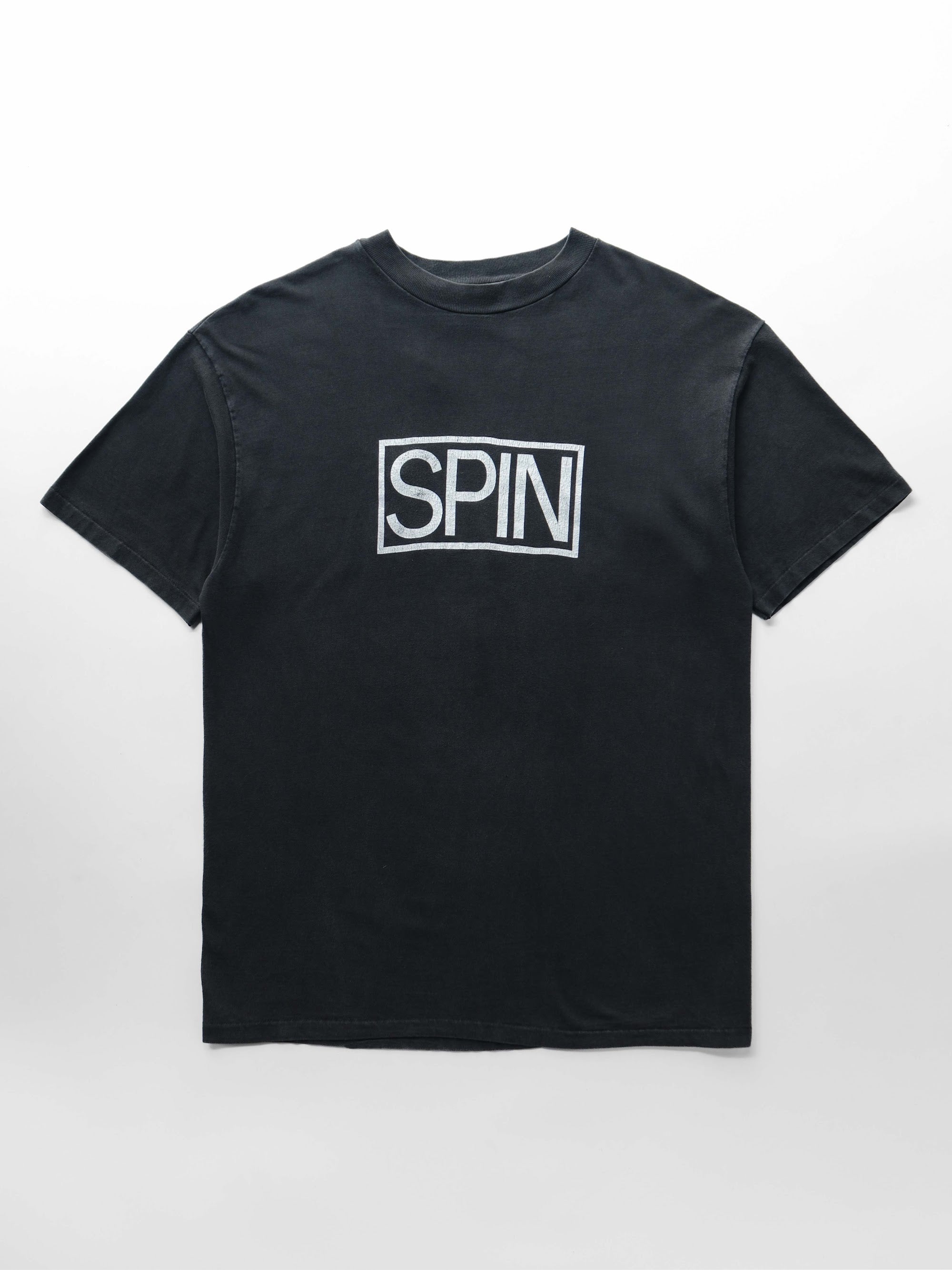 VINTAGE BLACK " SPIN " MAGAZINE T-SHIRT