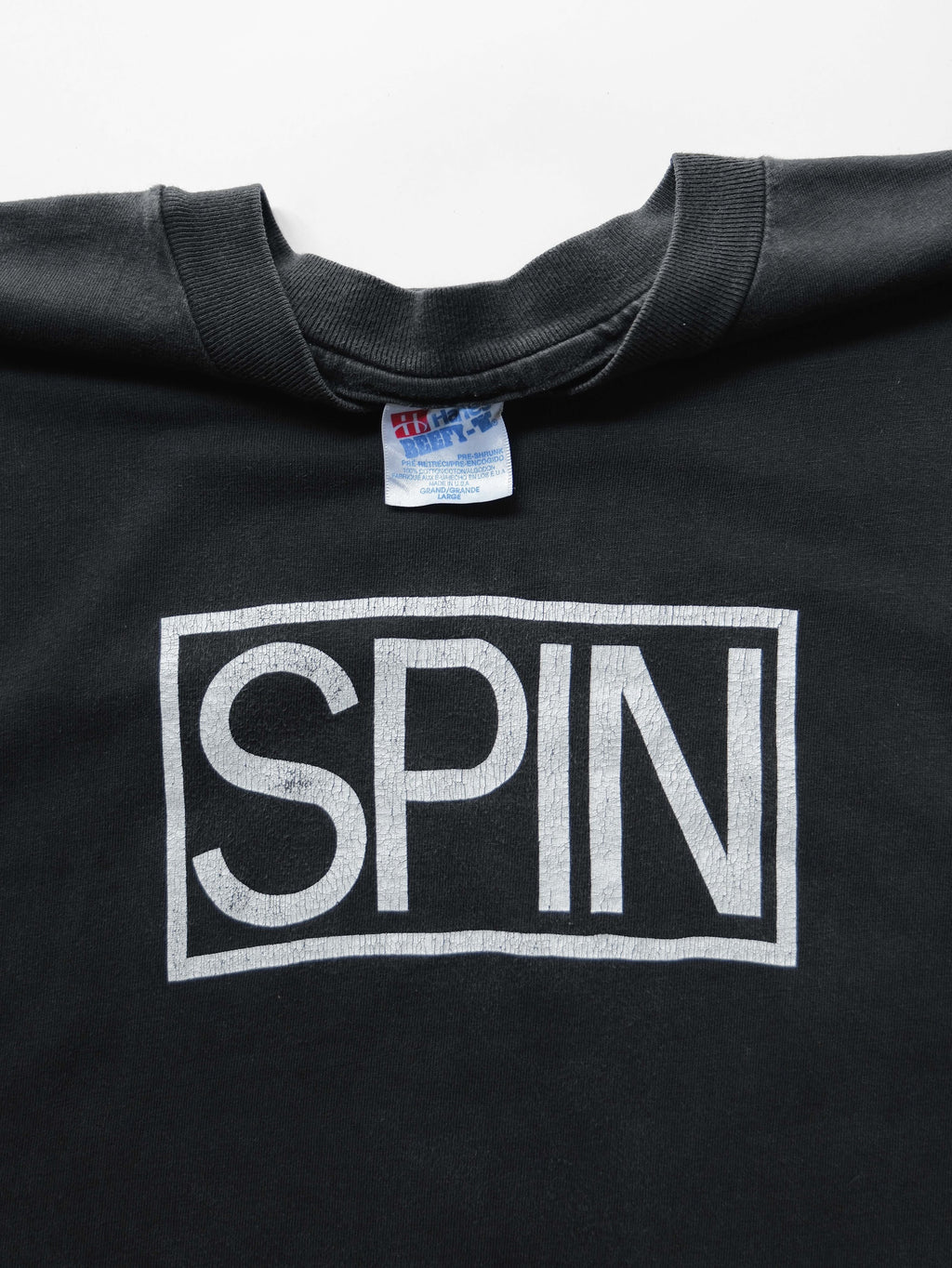 VINTAGE BLACK " SPIN " MAGAZINE T-SHIRT