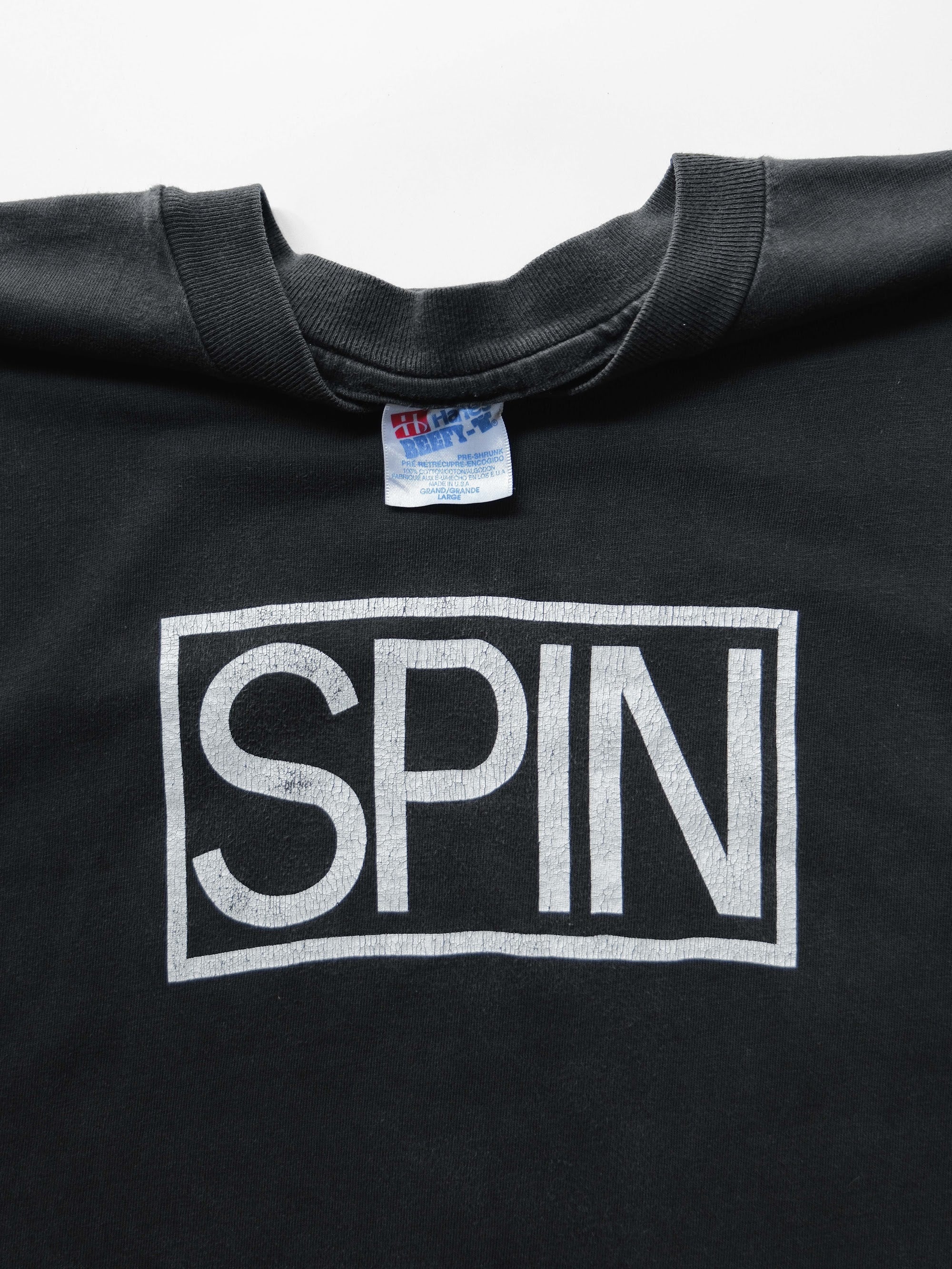 VINTAGE BLACK " SPIN " MAGAZINE T-SHIRT